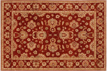 handmade Traditional Kafkaz Chobi Ziegler Rust Beige Hand Knotted RECTANGLE 100% WOOL area rug 9 x 12